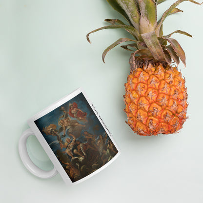 Fine Art Coffee Mug – Famous Painting on White Ceramic Cup - Allegory of Justice